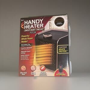 Handy Heater Instant Heat Pro Copper Infused Whole Room Heater 1500 Watts, Black